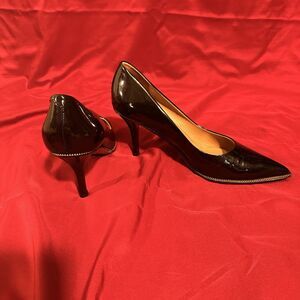 GIVENCHY Paris Black leather zipper pumps 3.5” heels SZ 7.5